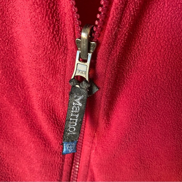 Marmot Red Fleece Zip-Up Sweater - Picture 4 of 5